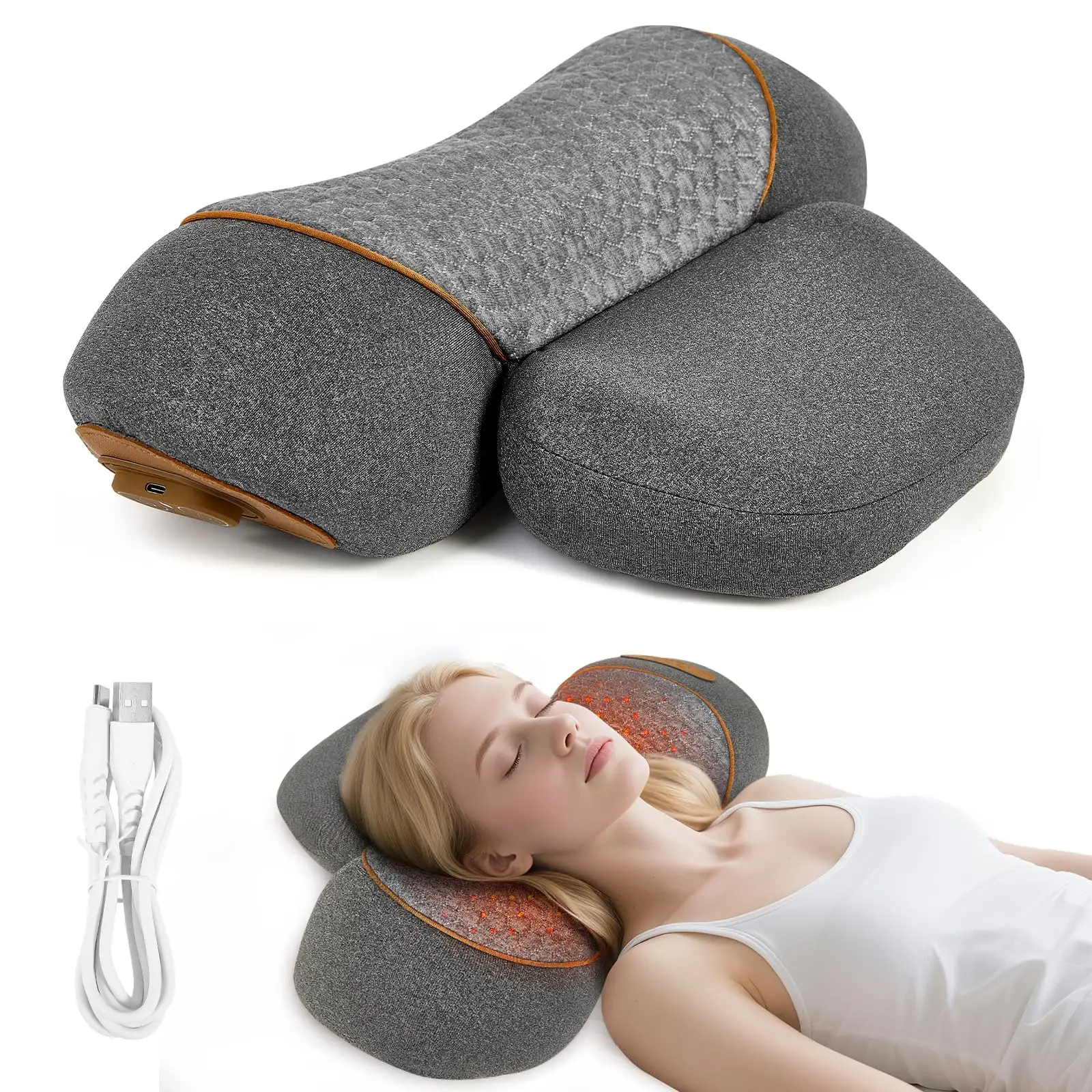3-in-1 Heated Neck & Shoulder Massager with Traction