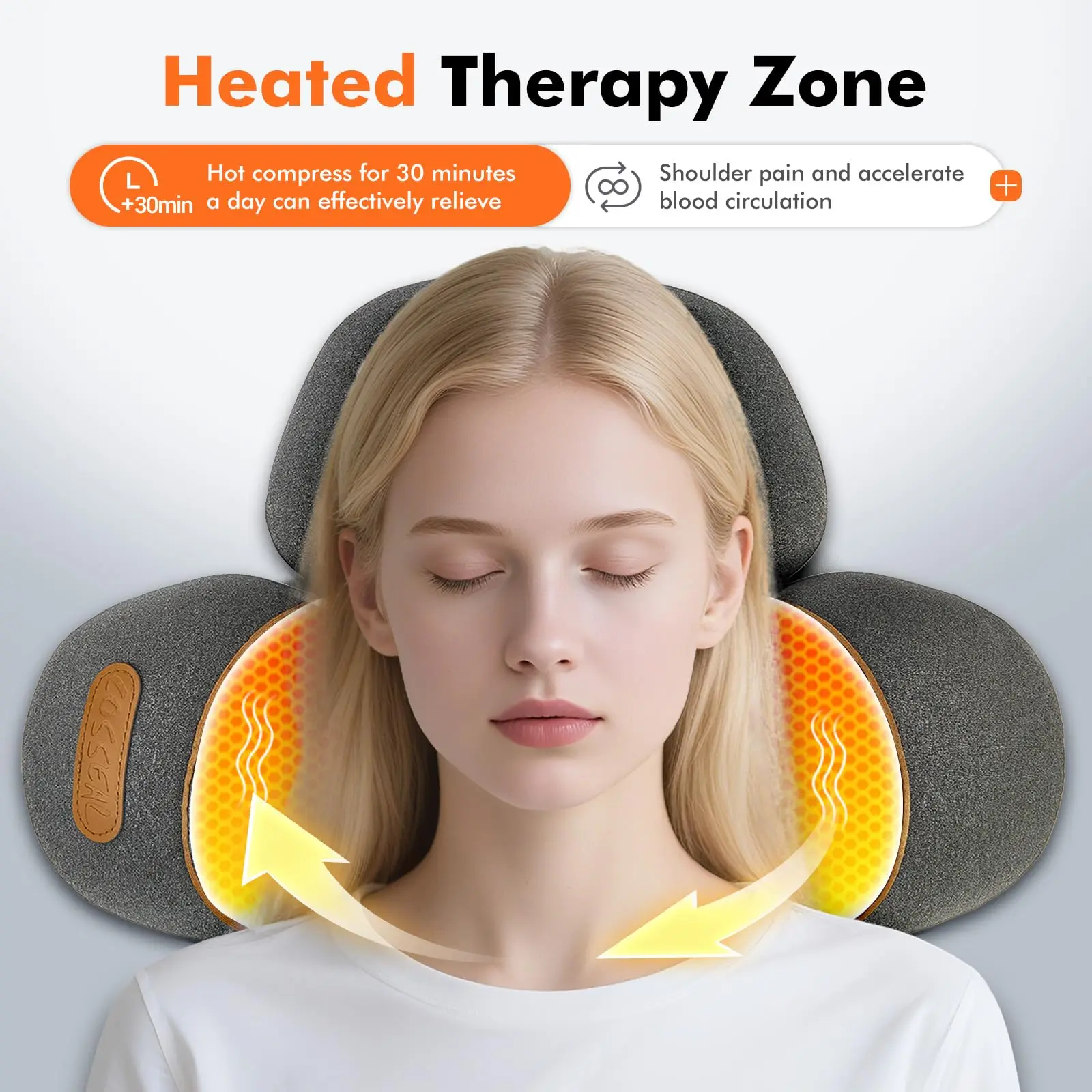 3-in-1 Heated Neck & Shoulder Massager with Traction - view 4