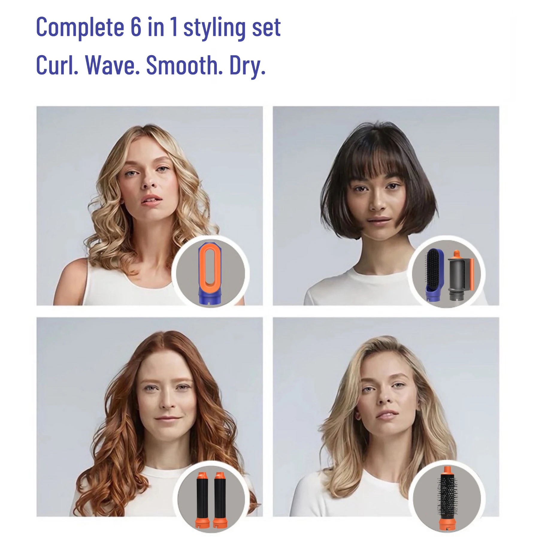 6-in-1 Hair Dryer, Curler & Styler Set - view 2