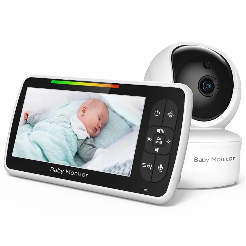 5-Inch Video Baby Monitor with Remote Pan-Tilt-Zoom Camera