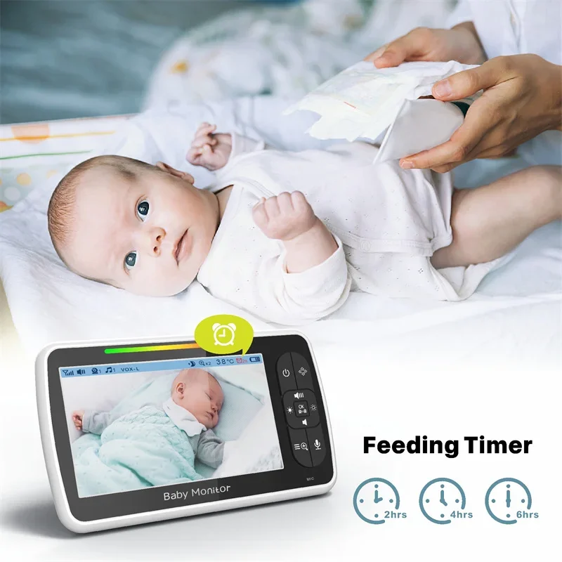 5-Inch Video Baby Monitor with Remote Pan-Tilt-Zoom Camera - view 3