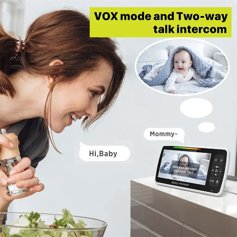5-Inch Video Baby Monitor with Remote Pan-Tilt-Zoom Camera - view 5