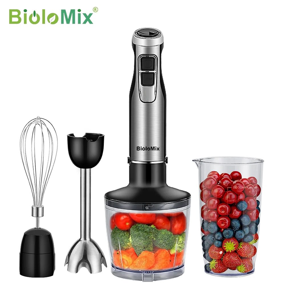 1200W 4-in-1 Immersion Hand Blender Set with Chopper and Smoothie Cup