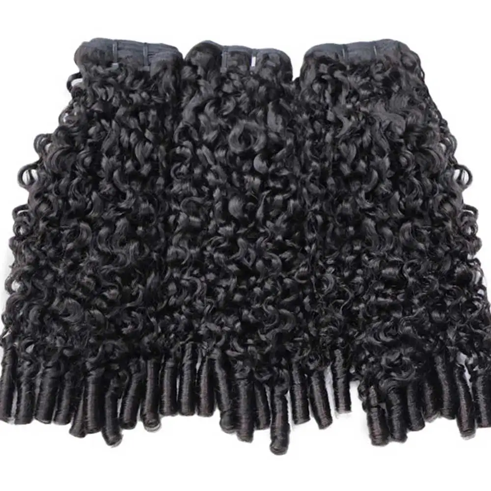 Raw Burmese Curly Hair Bundles - 32 Inch, 3-Pack - view 2