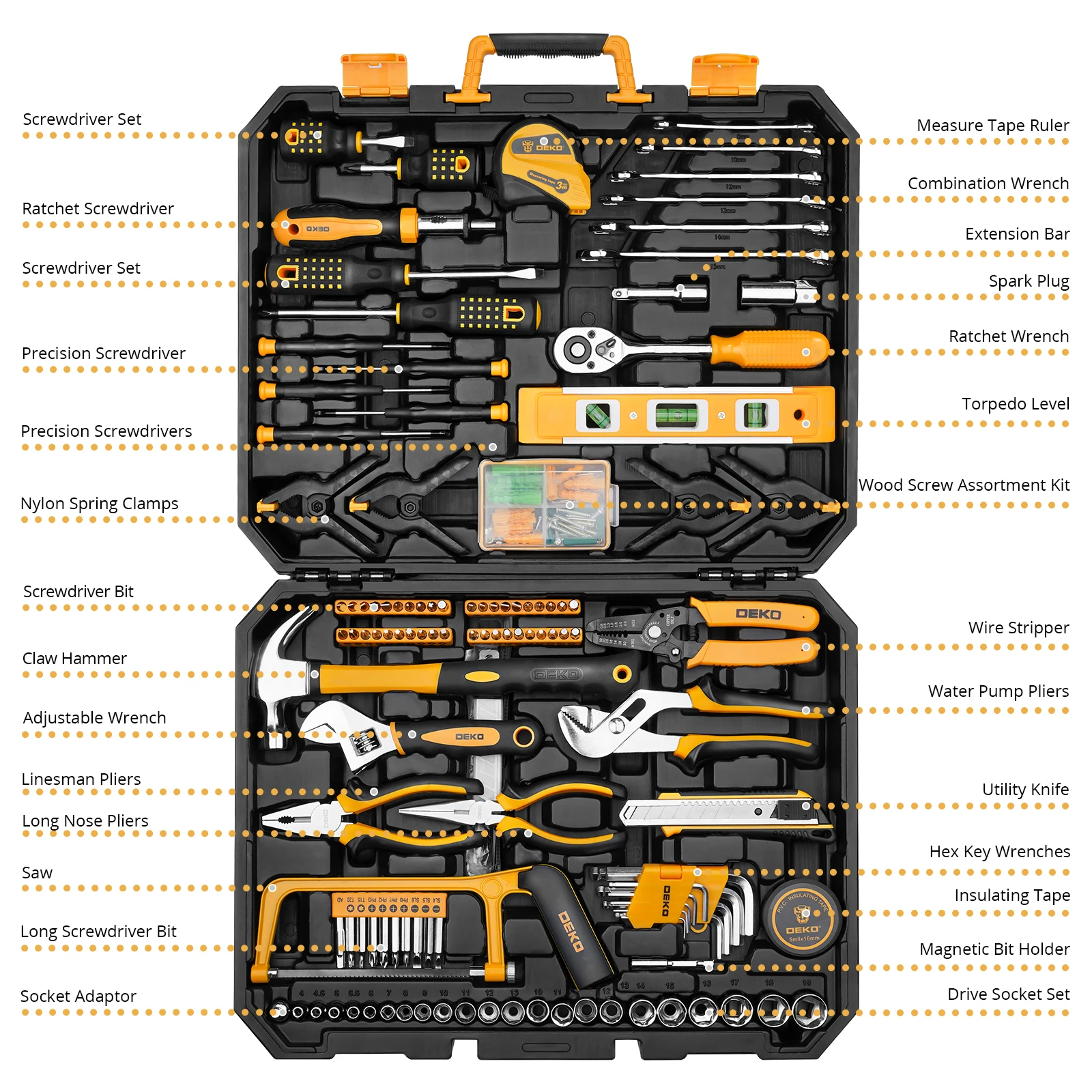 228-Piece Home Mechanic Socket and Wrench Tool Set - view 2