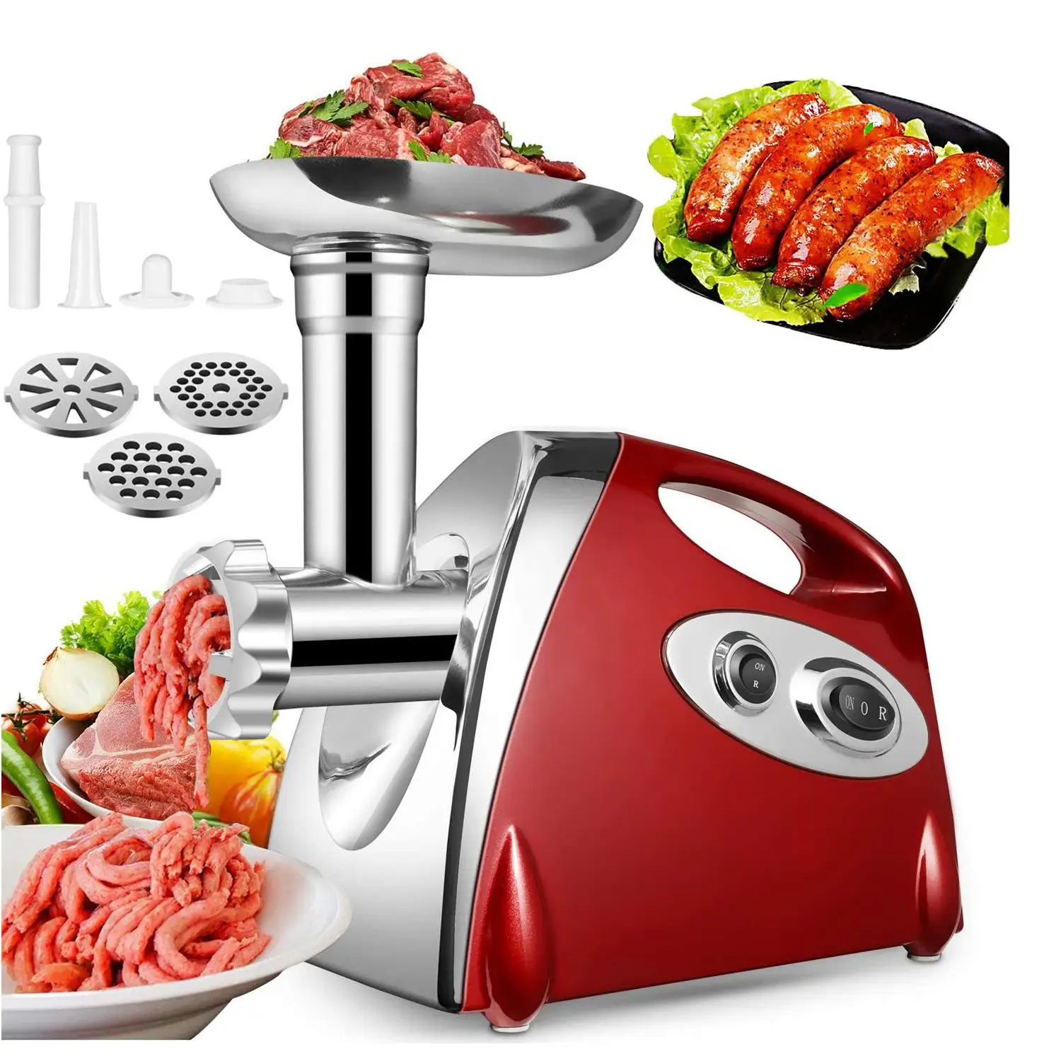 Heavy-Duty Electric Meat Grinder - 2800W