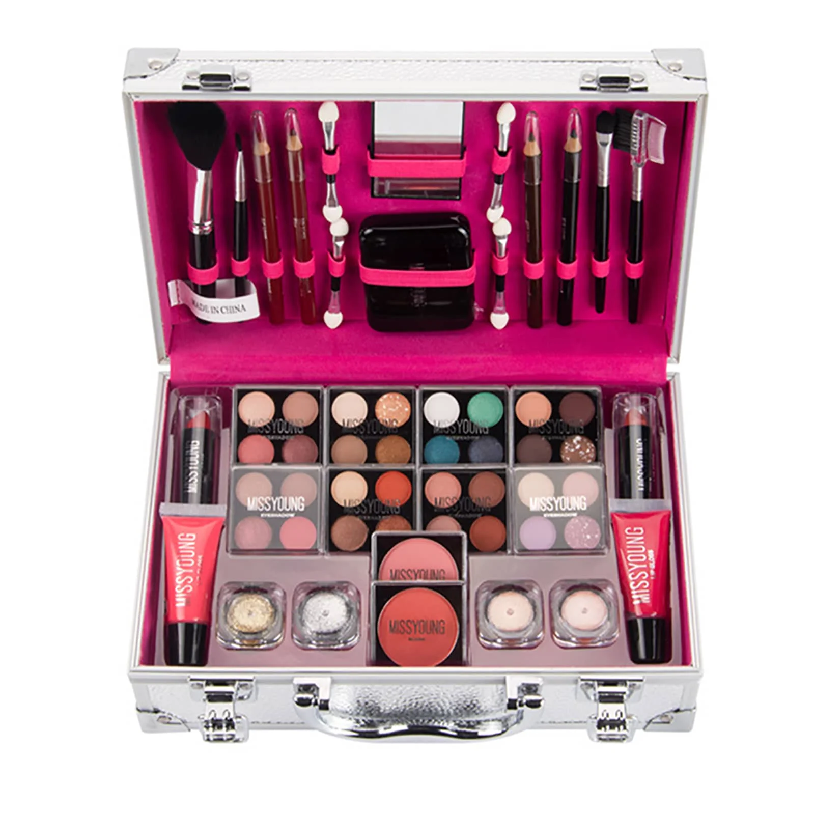 Complete Makeup Starter Kit with Clear Storage Case