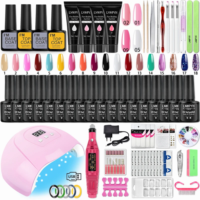 Professional Gel Nail Extension Kit with 54W LED Lamp - view 3