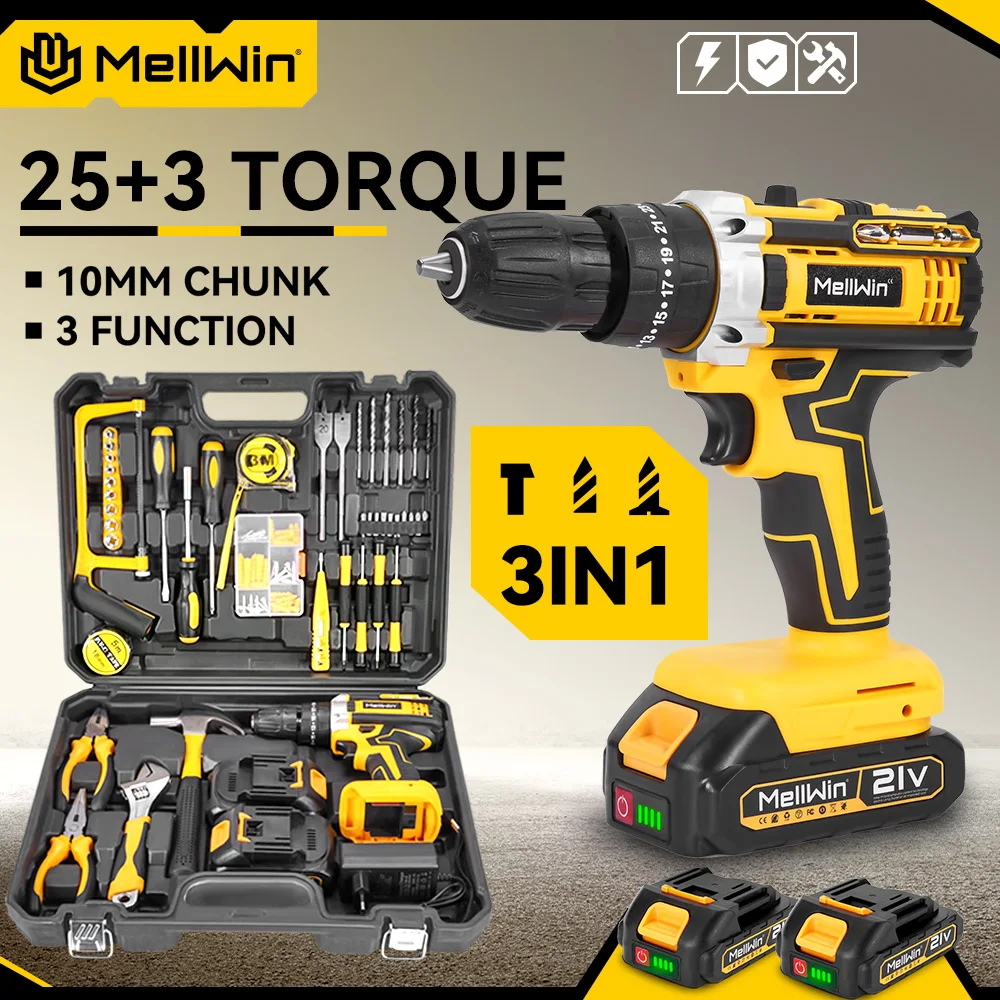 Cordless Drill Driver with 28-Setting Torque Control (18V Compatible)