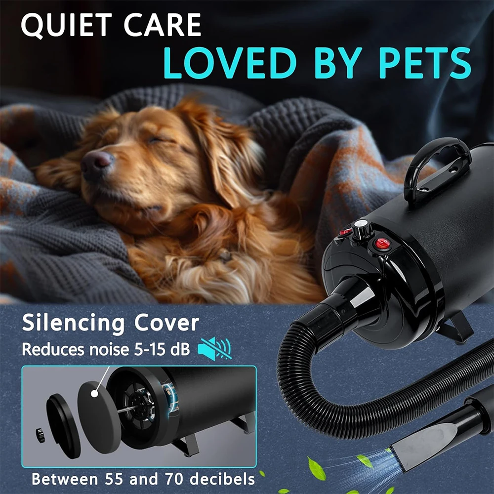 High-Velocity Pet Grooming Dryer - 2800W Professional Blower - view 3