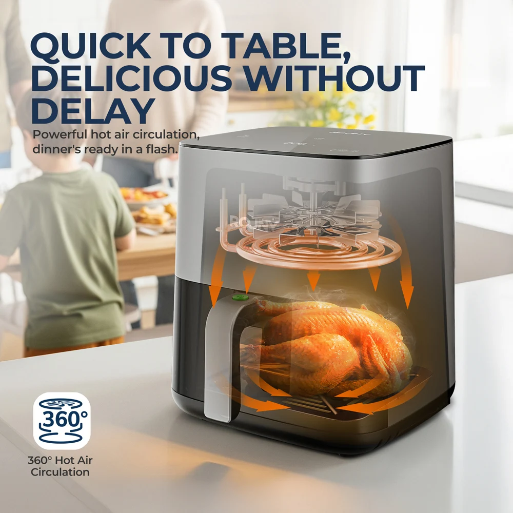 5-Quart Air Fryer with Viewing Window & Touch Controls - view 2