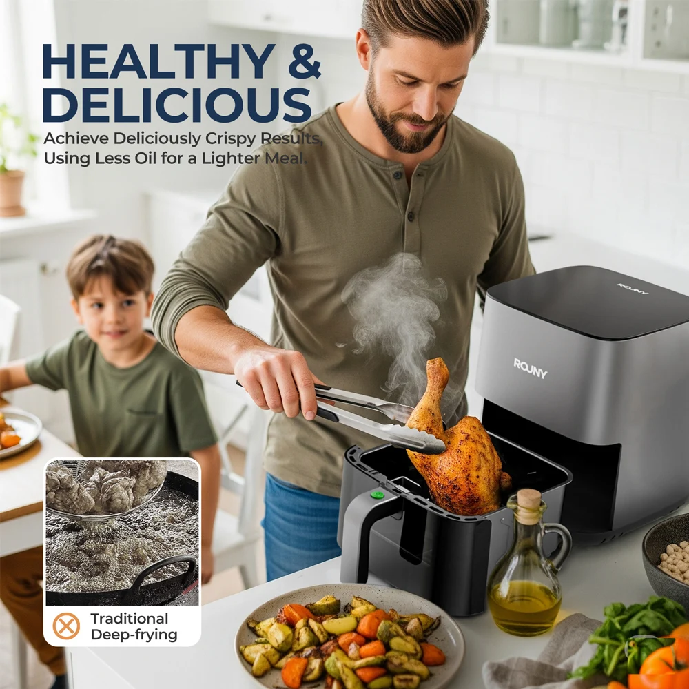 5-Quart Air Fryer with Viewing Window & Touch Controls - view 4