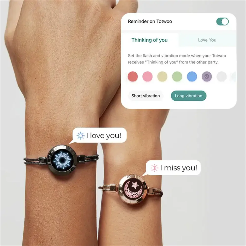 TOTWOO Long Distance Touch Bracelet Set for Couples - view 3