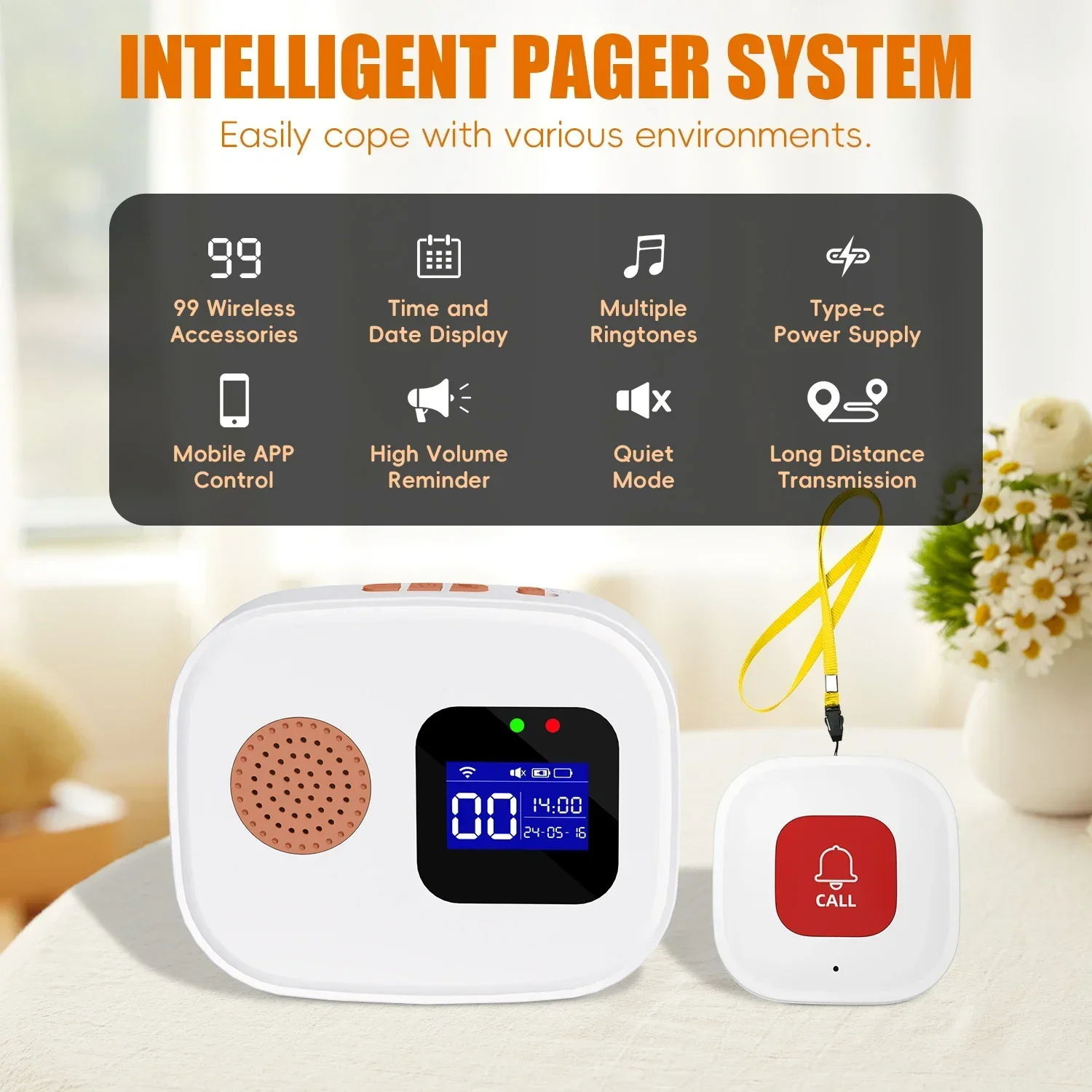 WiFi Emergency Call Button System for Seniors and Caregivers - view 3